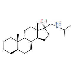 ChemSpider 2D Image | N-{[(5alpha,8alpha,9beta,17alpha)-17-Hydroxyandrostan-17-yl]methyl}-2-propanaminium | C23H42NO