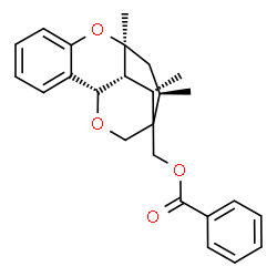 ChemSpider 2D Image | [(1S,9S,11R,13S,14R)-9,11,13-Trimethyl-8,15-dioxatetracyclo[10.2.2.0~2,7~.0~9,14~]hexadeca-2,4,6-trien-12-yl]methyl benzoate | C25H28O4
