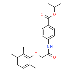 ChemSpider 2D Image | Isopropyl 4-{[(2,3,6-trimethylphenoxy)acetyl]amino}benzoate | C21H25NO4