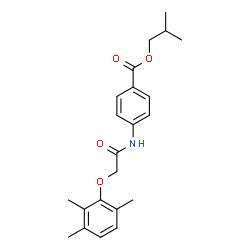 ChemSpider 2D Image | Isobutyl 4-{[(2,3,6-trimethylphenoxy)acetyl]amino}benzoate | C22H27NO4