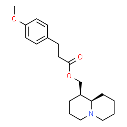 ChemSpider 2D Image | (1R,9aR)-Octahydro-2H-quinolizin-1-ylmethyl 3-(4-methoxyphenyl)propanoate | C20H29NO3