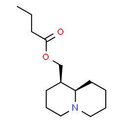 ChemSpider 2D Image | (1R,9aR)-Octahydro-2H-quinolizin-1-ylmethyl butyrate | C14H25NO2