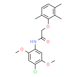 ChemSpider 2D Image | N-(4-chloro-2,5-dimethoxyphenyl)-2-(2,3,6-trimethylphenoxy)acetamide | C19H22ClNO4
