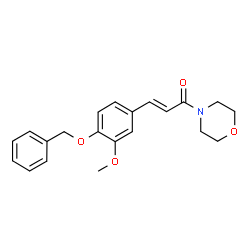 ChemSpider 2D Image | (2E)-3-[4-(Benzyloxy)-3-methoxyphenyl]-1-(4-morpholinyl)-2-propen-1-one | C21H23NO4