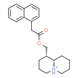 ChemSpider 2D Image | (1S,9aS)-1-{[2-(1-Naphthyl)acetoxy]methyl}octahydro-2H-quinolizinium | C22H28NO2