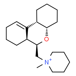 ChemSpider 2D Image | 1-[(4aS,6R,6aS,10bS)-2,3,4,4a,6,6a,7,8,9,10b-Decahydro-1H-benzo[c]chromen-6-ylmethyl]-1-methylpiperidinium | C20H34NO