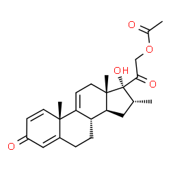 ChemSpider 2D Image | 9,11-DEHYDRODEXAMETHASONE ACETATE | C24H30O5