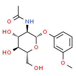 ChemSpider 2D Image | 3-Methoxyphenyl 2-acetamido-2-deoxy-beta-D-glucopyranoside | C15H21NO7