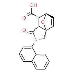 ChemSpider 2D Image | (1S,5R,6S,7R)-3-(1-Naphthyl)-4-oxo-10-oxa-3-azatricyclo[5.2.1.0~1,5~]dec-8-ene-6-carboxylic acid | C19H15NO4