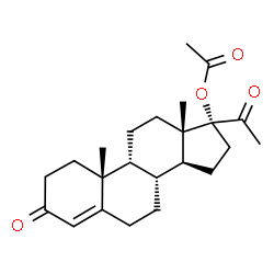 ChemSpider 2D Image | (9beta)-3,20-Dioxopregn-4-en-17-yl acetate | C23H32O4