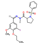 InChI=1/C22H26IN3O5S/c1-3-12-31-21-18(23)13-16(14-20(21)30-2)15-24-25-22(27)19-10-7-11-26(19)32(28,29)17-8-5-4-6-9-17/h4-6,8-9,13-15,19H,3,7,10-12H2,1-2H3,(H,25,27)/b24-15-