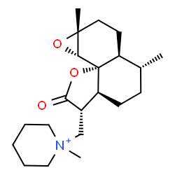ChemSpider 2D Image | 1-{[(1aR,1bR,4R,4aS,7R,7aS,9aR)-7,9a-Dimethyl-3-oxodecahydro-1aH-oxireno[7,8]naphtho[8a,1-b]furan-4-yl]methyl}-1-methylpiperidinium | C21H34NO3