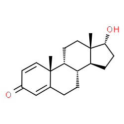ChemSpider 2D Image | (9beta,17alpha)-17-Hydroxyandrosta-1,4-dien-3-one | C19H26O2