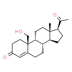 ChemSpider 2D Image | (9beta)-19-Hydroxypregn-4-ene-3,20-dione | C21H30O3