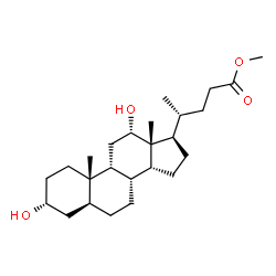 ChemSpider 2D Image | Methyl (3alpha,5alpha,9beta,12alpha,14beta)-3,12-dihydroxycholan-24-oate | C25H42O4