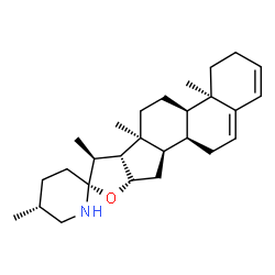 ChemSpider 2D Image | (9beta,14beta,22alpha,25R)-Spirosola-3,5-diene | C27H41NO