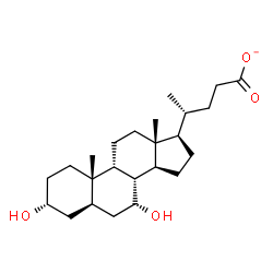 ChemSpider 2D Image | (3alpha,5alpha,7alpha,9beta)-3,7-Dihydroxycholan-24-oate | C24H39O4