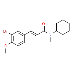 ChemSpider 2D Image | (2E)-3-(3-Bromo-4-methoxyphenyl)-N-cyclohexyl-N-methylacrylamide | C17H22BrNO2