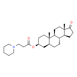 ChemSpider 2D Image | (3beta,5alpha)-17-Oxoandrostan-3-yl 3-(1-piperidinyl)propanoate | C27H43NO3