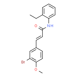 ChemSpider 2D Image | (2E)-3-(3-Bromo-4-methoxyphenyl)-N-(2-ethylphenyl)acrylamide | C18H18BrNO2