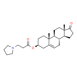 ChemSpider 2D Image | (3beta)-17-Oxoandrost-5-en-3-yl 3-(1-pyrrolidinyl)propanoate | C26H39NO3
