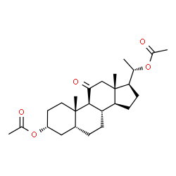 ChemSpider 2D Image | (3alpha,5beta,20S)-11-Oxopregnane-3,20-diyl diacetate | C25H38O5