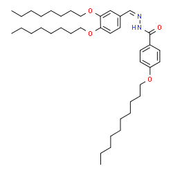 ChemSpider 2D Image | N'-{(Z)-[3,4-Bis(octyloxy)phenyl]methylene}-4-(decyloxy)benzohydrazide | C40H64N2O4