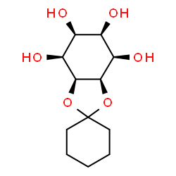 ChemSpider 2D Image | (3aR,4R,5R,6S,7S,7aS)-Hexahydrospiro[1,3-benzodioxole-2,1'-cyclohexane]-4,5,6,7-tetrol | C12H20O6