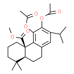 ChemSpider 2D Image | Methyl 11,12-diacetoxyabieta-8(14),9(11),12-trien-20-oate | C25H34O6