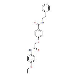ChemSpider 2D Image | 4-{2-[(4-Ethoxyphenyl)amino]-2-oxoethoxy}-N-(2-phenylethyl)benzamide | C25H26N2O4