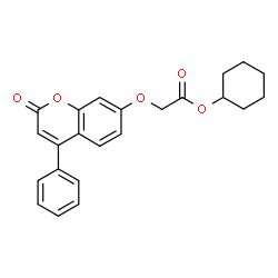 ChemSpider 2D Image | Cyclohexyl [(2-oxo-4-phenyl-2H-chromen-7-yl)oxy]acetate | C23H22O5