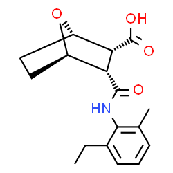 ChemSpider 2D Image | (1S,2R,3S,4R)-3-[(2-Ethyl-6-methylphenyl)carbamoyl]-7-oxabicyclo[2.2.1]heptane-2-carboxylic acid | C17H21NO4