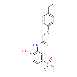 ChemSpider 2D Image | 2-(4-Ethylphenoxy)-N-[5-(ethylsulfonyl)-2-hydroxyphenyl]acetamide | C18H21NO5S