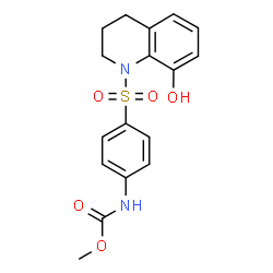 ChemSpider 2D Image | Methyl {4-[(8-hydroxy-3,4-dihydro-1(2H)-quinolinyl)sulfonyl]phenyl}carbamate | C17H18N2O5S