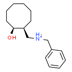 ChemSpider 2D Image | N-Benzyl[(1S,2S)-2-hydroxycyclooctyl]methanaminium | C16H26NO
