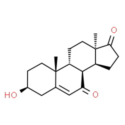 ChemSpider 2D Image | (3beta,8alpha,9beta,13alpha)-3-Hydroxyandrost-5-ene-7,17-dione | C19H26O3