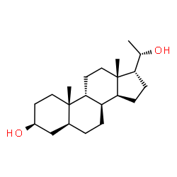 ChemSpider 2D Image | (3beta,5alpha,8alpha,9beta,17alpha,20S)-Pregnane-3,20-diol | C21H36O2