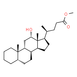 ChemSpider 2D Image | Methyl (5beta,8alpha,9beta,12alpha,20S)-12-hydroxycholan-24-oate | C25H42O3