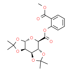 ChemSpider 2D Image | 2-(Methoxycarbonyl)phenyl (3aS,5R,5aR,8aR,8bR)-2,2,7,7-tetramethyltetrahydro-3aH-bis[1,3]dioxolo[4,5-b:4',5'-d]pyran-5-carboxylate | C20H24O9