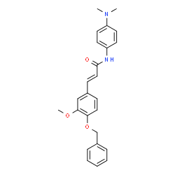 ChemSpider 2D Image | (2E)-3-[4-(Benzyloxy)-3-methoxyphenyl]-N-[4-(dimethylamino)phenyl]acrylamide | C25H26N2O3