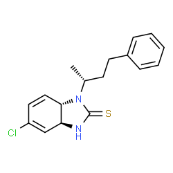 ChemSpider 2D Image | (3aS,7aS)-5-Chloro-1-[(2R)-4-phenyl-2-butanyl]-1,3,3a,7a-tetrahydro-2H-benzimidazole-2-thione | C17H19ClN2S