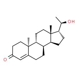 ChemSpider 2D Image | (8alpha,9beta,10alpha,17alpha,20R)-20-Hydroxypregn-4-en-3-one | C21H32O2