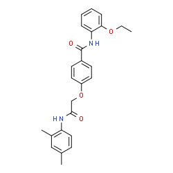 ChemSpider 2D Image | 4-{2-[(2,4-Dimethylphenyl)amino]-2-oxoethoxy}-N-(2-ethoxyphenyl)benzamide | C25H26N2O4
