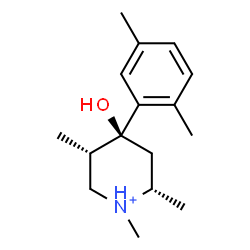 ChemSpider 2D Image | (2S,4S,5S)-4-(2,5-Dimethylphenyl)-4-hydroxy-1,2,5-trimethylpiperidinium | C16H26NO