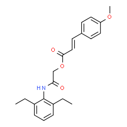 ChemSpider 2D Image | 2-[(2,6-Diethylphenyl)amino]-2-oxoethyl (2E)-3-(4-methoxyphenyl)acrylate | C22H25NO4