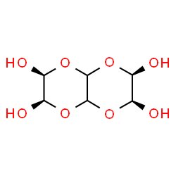 ChemSpider 2D Image | (2R,3S,6R,7S)-Hexahydro[1,4]dioxino[2,3-b][1,4]dioxine-2,3,6,7-tetrol | C6H10O8