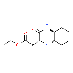 ChemSpider 2D Image | (2R,4aS,8aS)-2-(2-Ethoxy-2-oxoethyl)-3-oxodecahydroquinoxalin-1-ium | C12H21N2O3
