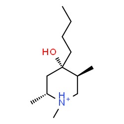 ChemSpider 2D Image | (2R,4S,5S)-4-Butyl-4-hydroxy-1,2,5-trimethylpiperidinium | C12H26NO