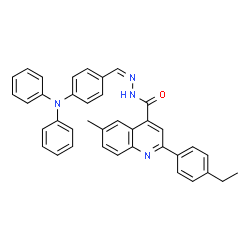 ChemSpider 2D Image | N'-{(Z)-[4-(Diphenylamino)phenyl]methylene}-2-(4-ethylphenyl)-6-methyl-4-quinolinecarbohydrazide | C38H32N4O