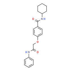 ChemSpider 2D Image | 4-(2-Anilino-2-oxoethoxy)-N-cyclohexylbenzamide | C21H24N2O3